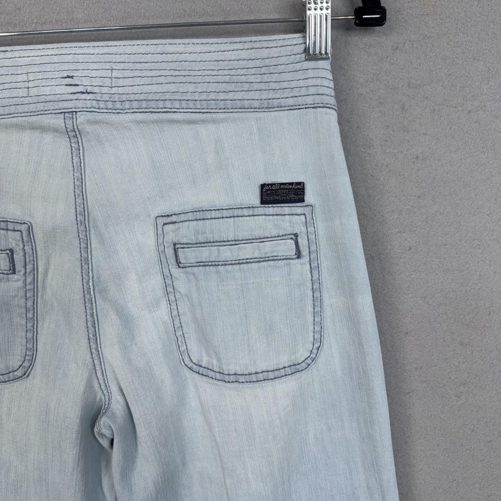 Vintage Seven For All Mankind Jeans Womens 26 Wide Leg Baggy Flare Denim USA Y2K - Picture 9 of 16